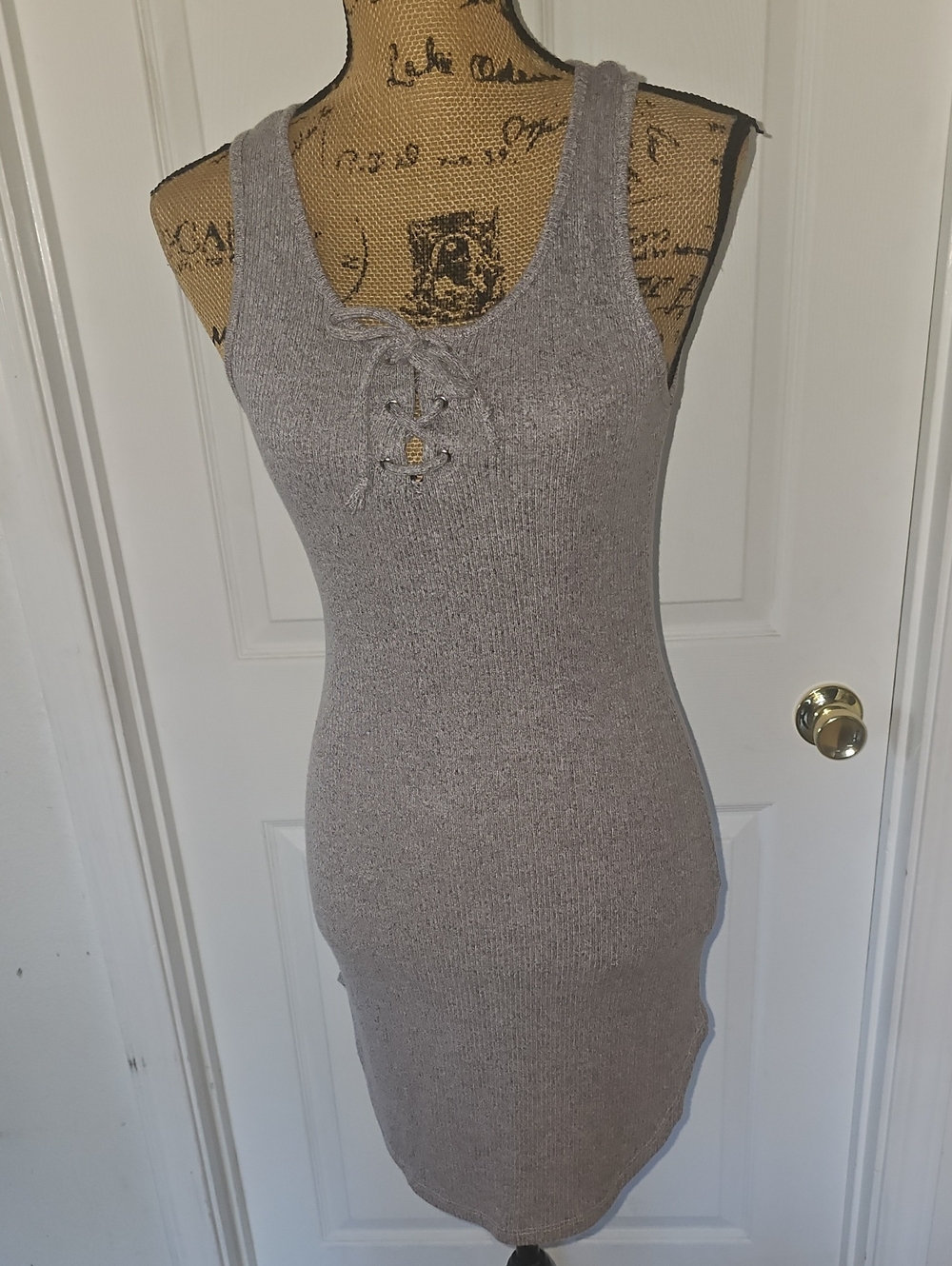 Better Be Ribbed Knit Tank Top in Light Gray